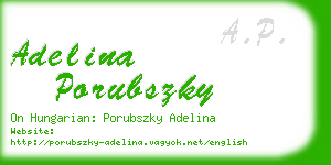 adelina porubszky business card